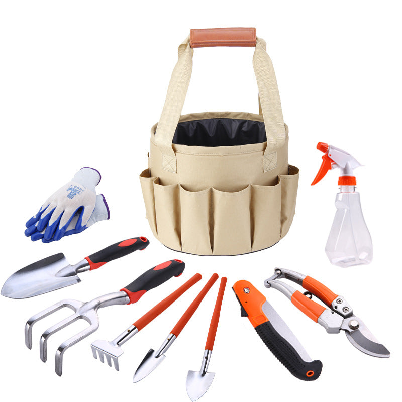 LM Center's Mini Bonsai Tools Gardening Hand Tools Kit with Tote Bag Elbow Branch Nail Rake Spade Spraying Pot for Gardeners - Image 5