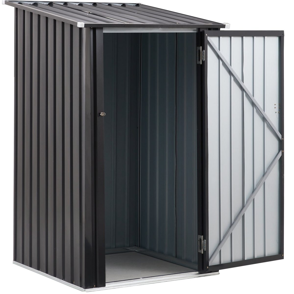 Metal Firewood Storage Shed - Decindoor