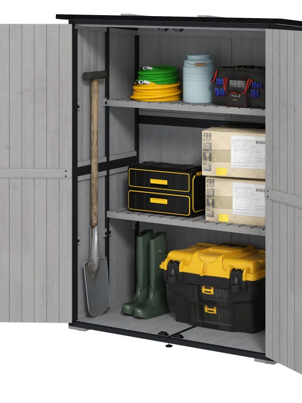 Outdoor Wooden Garden Storage Shed with Lockable Doors & Shelves - Decindoor
