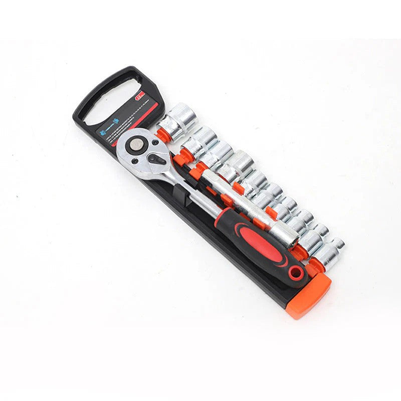 LMcenter's 12-Piece Ratchet Socket Wrench Set – Alloy Steel Repair Tool Kit - Image 4