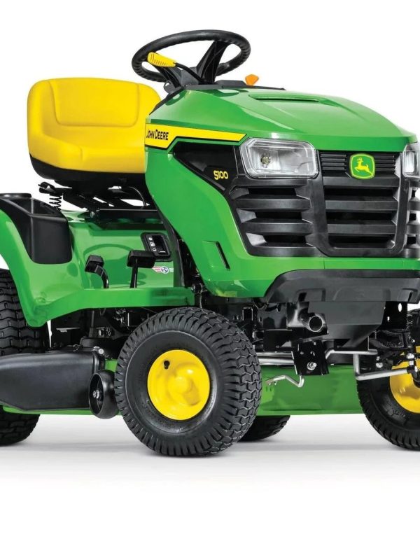 John Deere S100 42 - Inch 17.5 HP Gas Riding Lawn Tractor Hydrostatic Transmission - Decindoor
